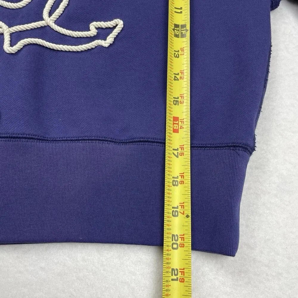 J Crew Women’s Nautical Rope Anchor Sweater Fisherman Purple-XS